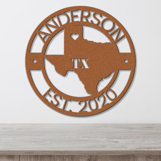 a wooden sign that says anderson texas est 2010