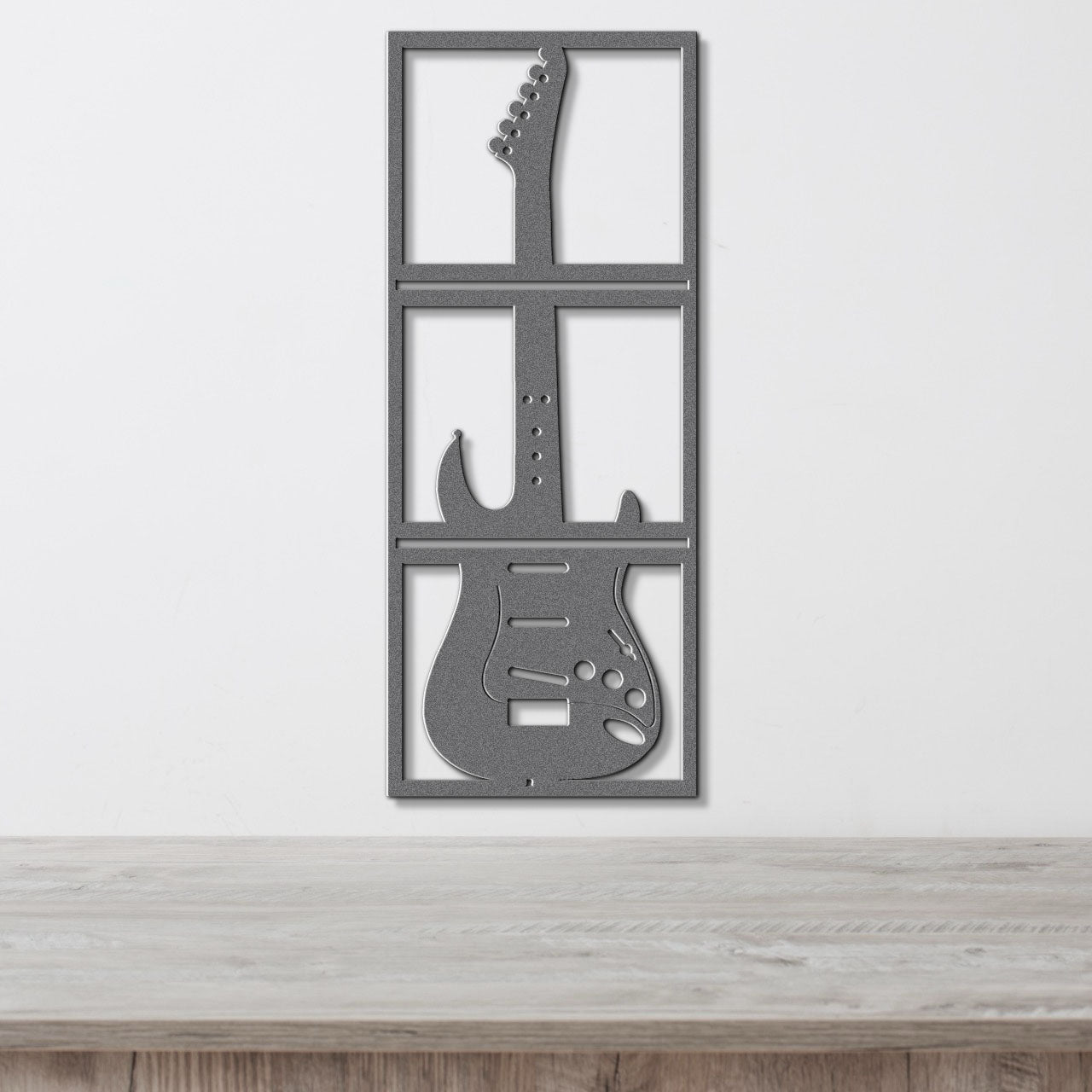 Electric Guitar Metal Sign - Custom Steel Home Decor