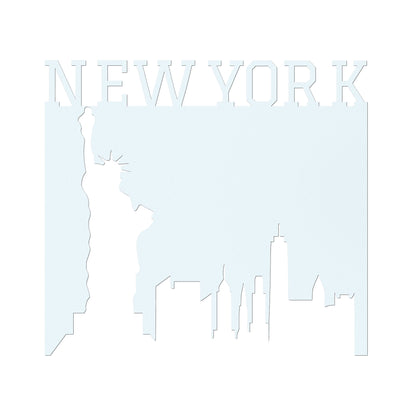 New York Skyline Metal Sign - Custom Steel Home Decor