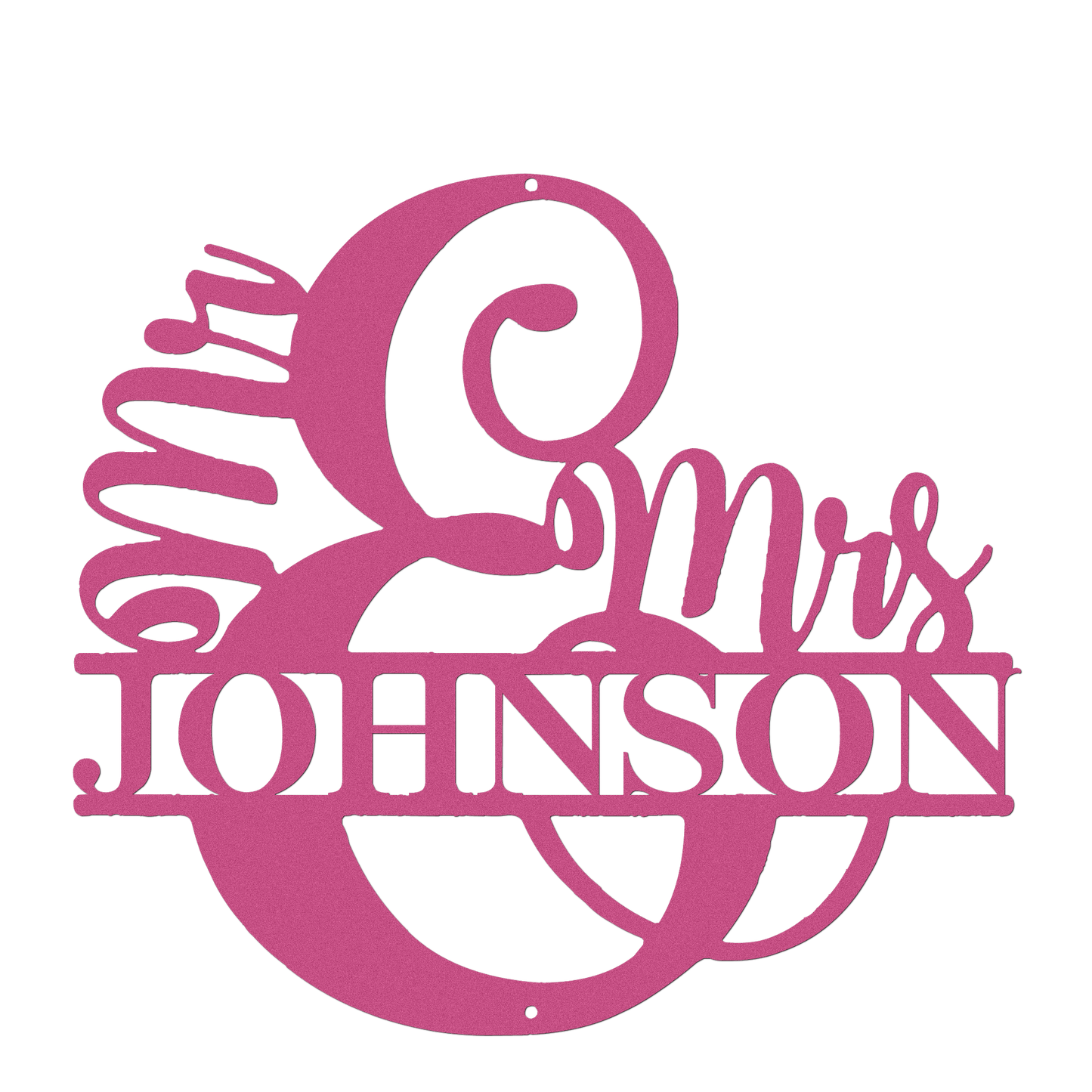 Personalized Mr. & Mrs. Family Name Metal Sign - Custom Steel Home Decor