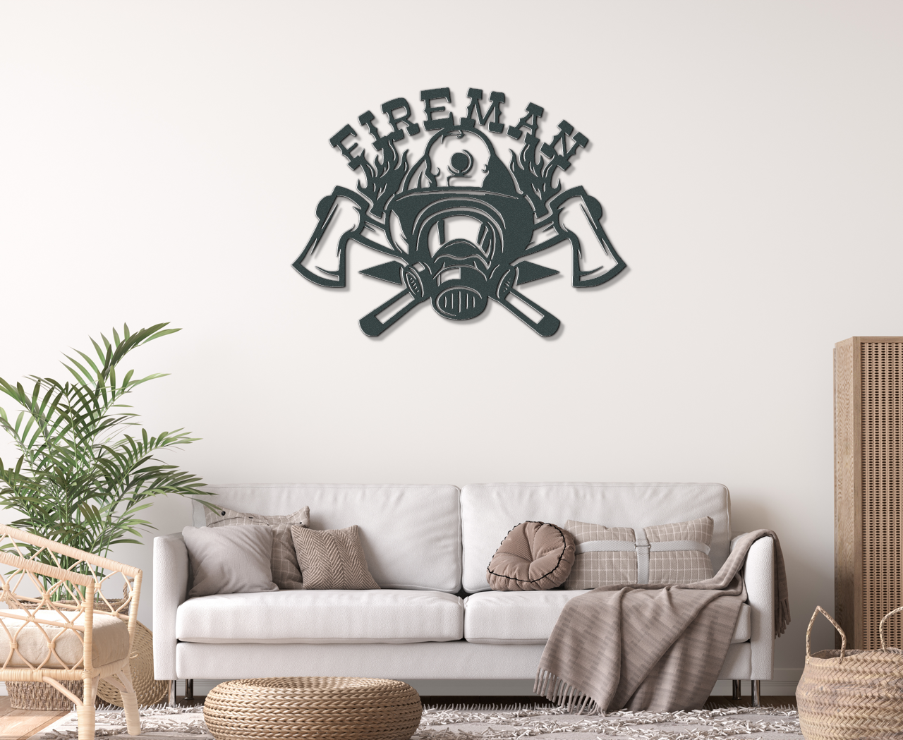 Firefighter Metal Sign - Custom Steel Home Decor