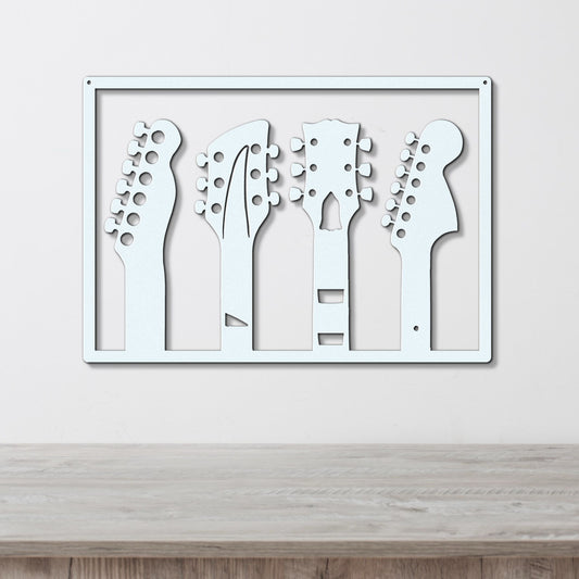 Electric Guitar Family - Custom Steel Wall Decor