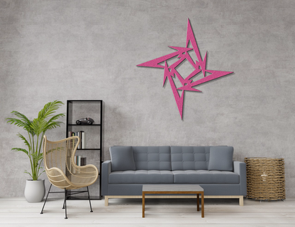 Met Ninja Star Metal Sign - Custom Steel Home Decor