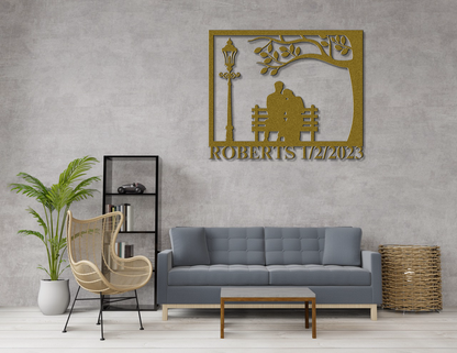 Personalized Anniversary Metal Sign - Custom Steel Home Decor