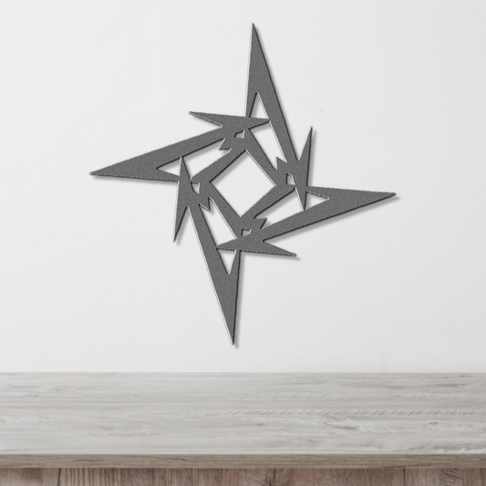 Met Ninja Star Metal Sign - Custom Steel Home Decor