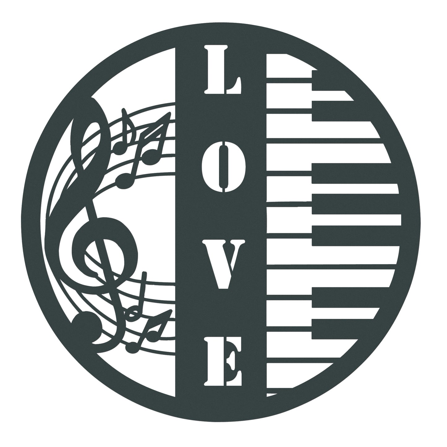 Personalized Piano Love Metal Sign - Custom Steel Home Decor