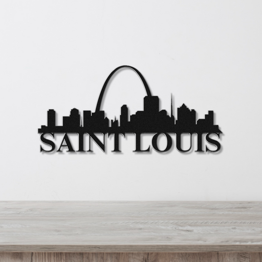 St. Louis Skyline Metal Sign - Custom Steel Home Decor