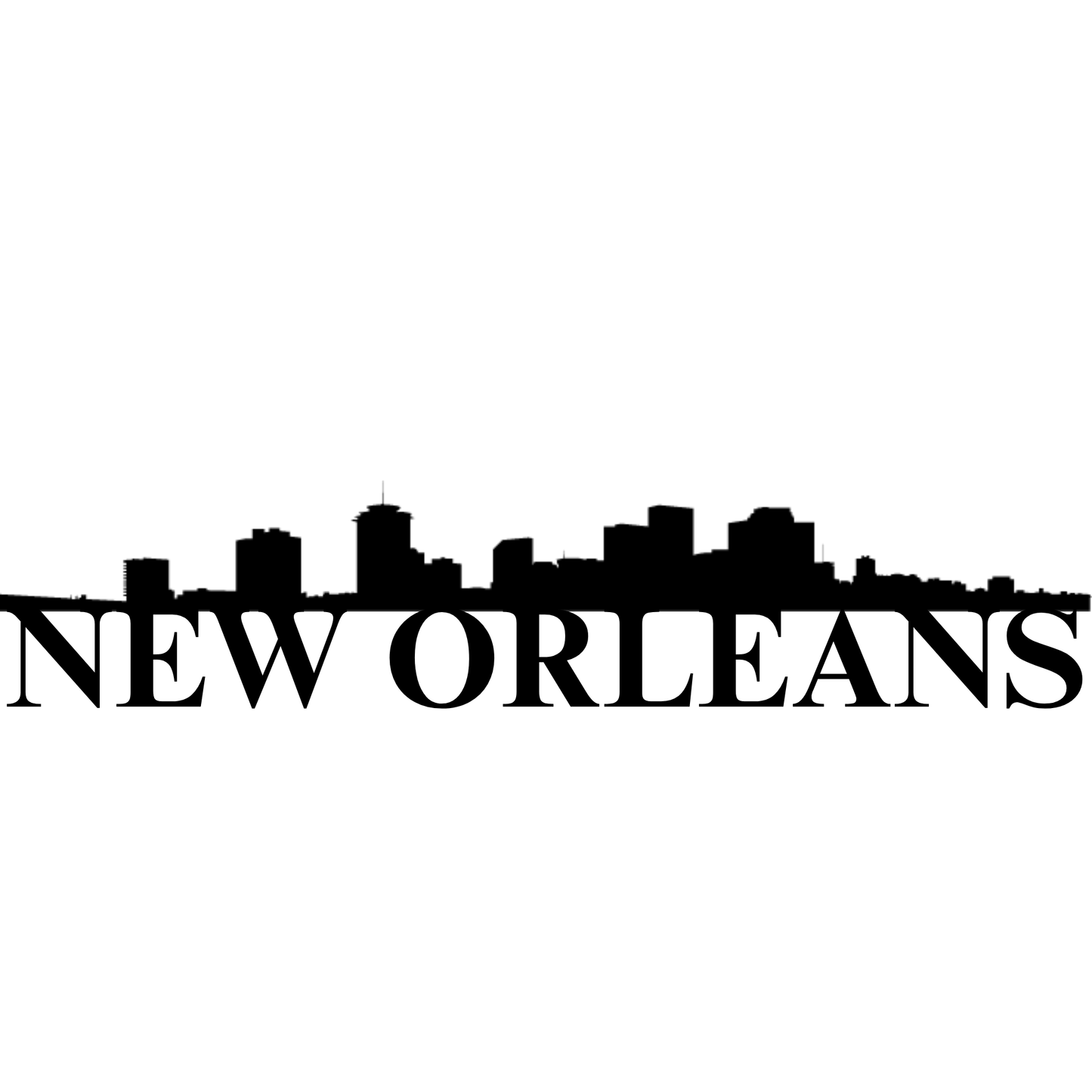 New Orleans Skyline Metal Sign - Custom Steel Home Decor