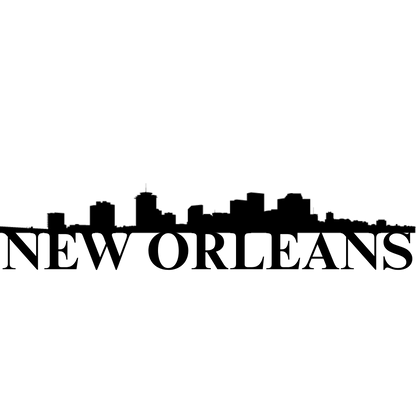 New Orleans Skyline Metal Sign - Custom Steel Home Decor