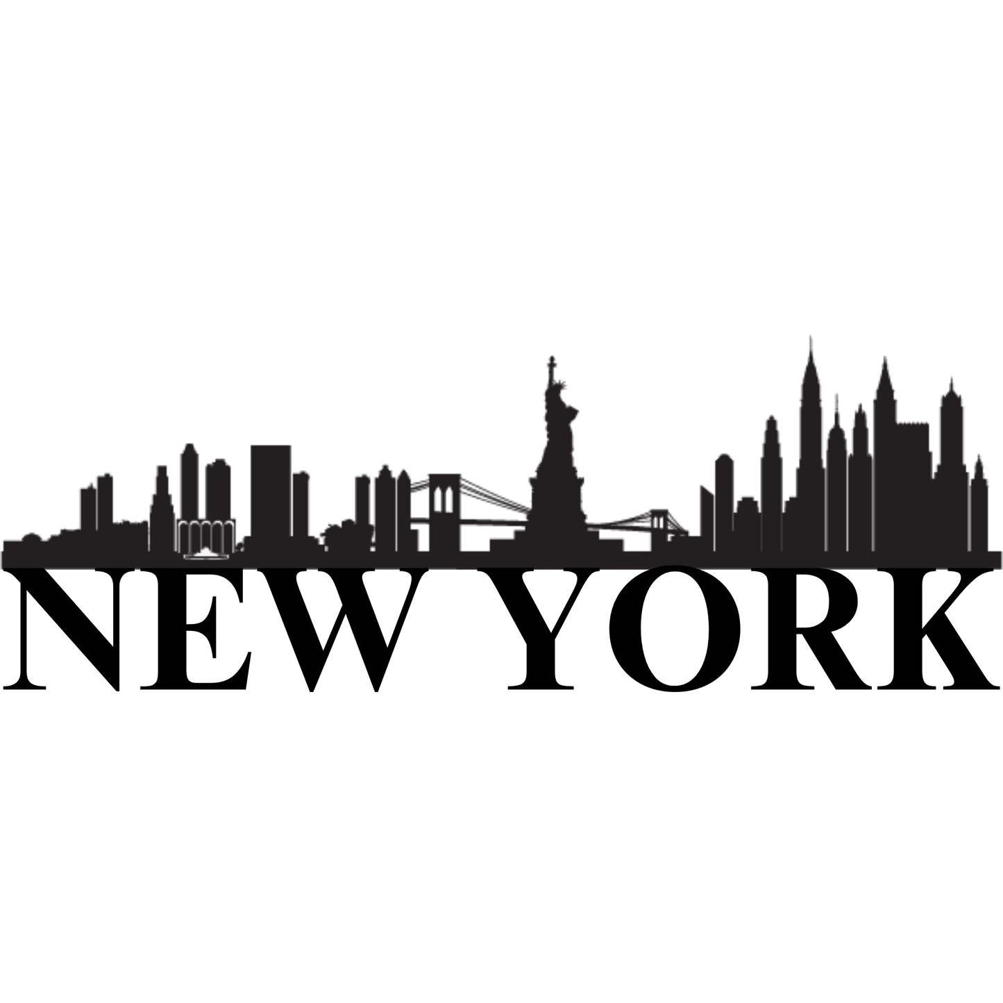 New York Skyline Metal Sign - Custom Steel Home Decor