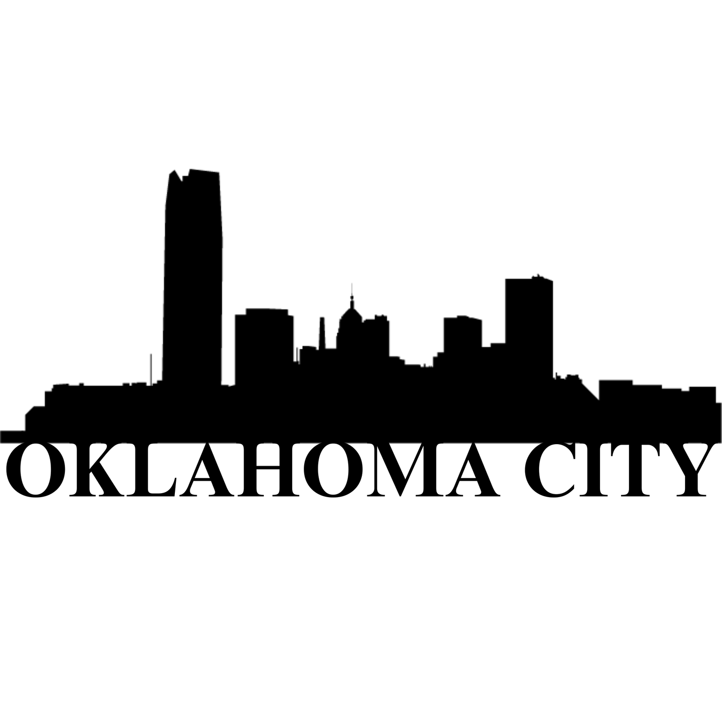 Oklahoma City Skyline Metal Sign - Custom Steel Home Decor